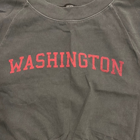 Teens Gray Washington Crop Top (size Small) by Forever 21 - Picture 2 of 5